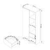 AKORD CLP R11 Irodai Könyvespolc Fehér-Sonoma Tölgy 80 cm Laminált