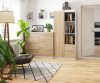 AKORD CLP R11 Irodai Könyvespolc Fehér-Sonoma Tölgy 80 cm Laminált