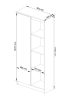 AKORD CLP Irodai Szekrény Magasfényű Fehér MDF 80cm
