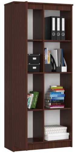 AKORD CLP Irodai Könyvszekrény Laminált Wenge 8 Polcos