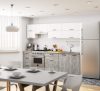 AKORD Oliwia G2 Konyhabútor Szett 2.4m Fehér-Beton