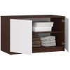 AKORD CLP Szekrényfelső Laminált Wenge-Fehér 90cm