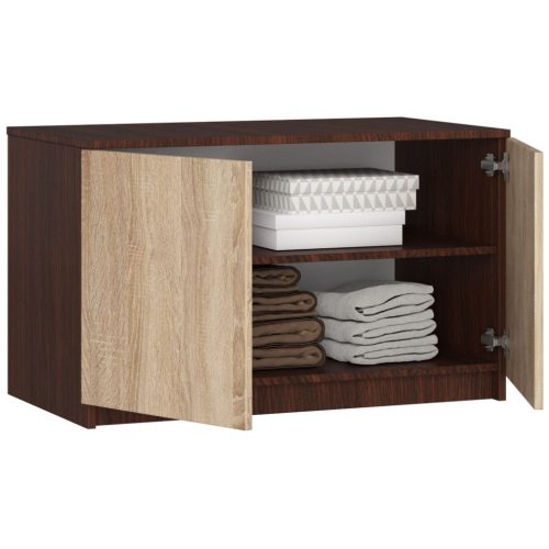 AKORD CLP Szekrény Rátét Wenge-Sonoma Tölgy 90 cm Laminált