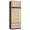 AKORD CLP Szekrény Rátét Wenge-Sonoma Tölgy 90 cm Laminált