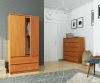 AKORD CLP Kétajtós Ruhásszekrény Éger Laminált 90cm