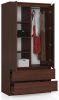 AKORD CLP Kétajtós Ruhásszekrény Laminált Wenge 90cm