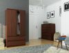AKORD CLP Kétajtós Ruhásszekrény Laminált Wenge 90cm