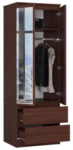 AKORD Star Tükrös Ruhásszekrény Wenge 60cm