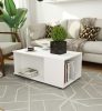 AKORD Juliet Modern Dohányzóasztal Laminált Fehér