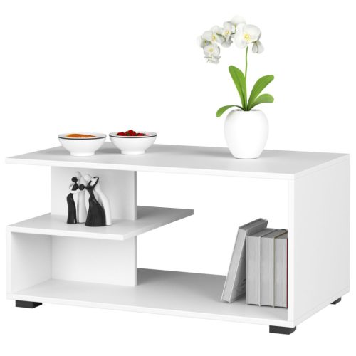 AKORD Pin Modern Fehér Dohányzóasztal Laminált