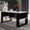 AKORD Rockford Modern Dohányzóasztal Laminált Fehér-Fekete