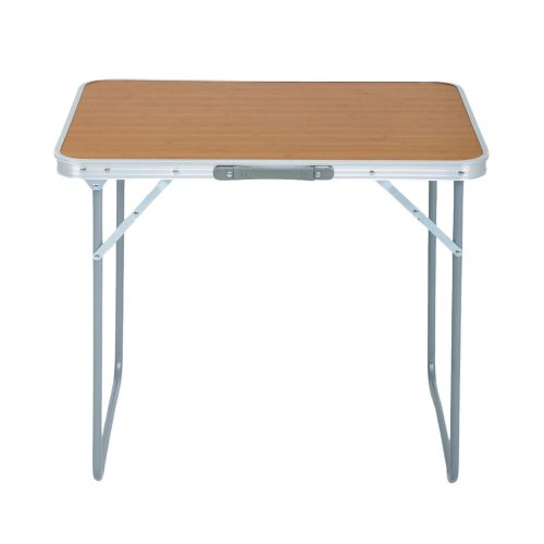 Fancy Garden ARES Összecsukható Kempingasztal Alumínium/MDF Fa Mintázatú