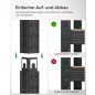SONGMICS Ipari Polcrendszer Rusztikus MDF Polcokkal Fekete-Barna 150 cm