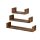 SONGMICS Vintage U-alakú Fali Polc Szett 30/45/60 cm Rusztikus Barna