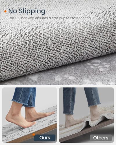 SONGMICS HOME Boho Stílusú Mosható Szőnyeg Világosszürke