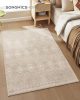 SONGMICS HOME Boho Stílusú Cappuccino Bézs Szőnyeg Csúszásgátló Réteggel