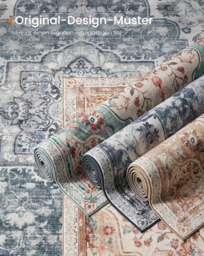 SONGMICS HOME Vintage Stílusú Szőnyeg Galambszürke 120 x 170 cm Csúszásmentes Mosható