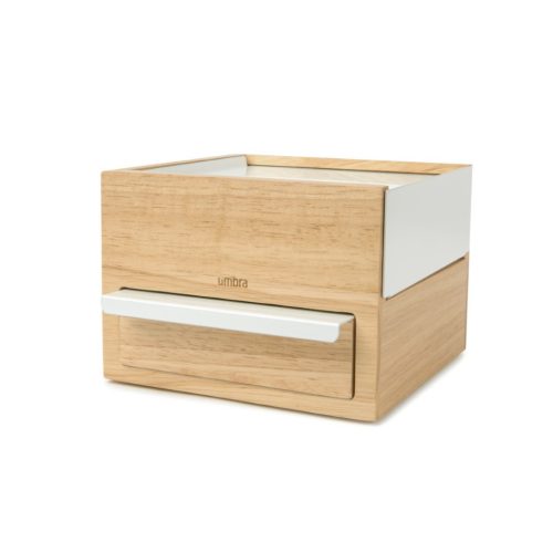 Umbra Stowit Mini Ékszertartó Doboz Fa Fehér