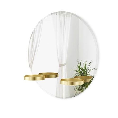 Umbra Perch Fali Tükör Réz Polcokkal 60 cm