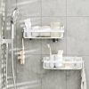 Umbra Adhesive Fehér Zuhanytároló Polc Vízelvezető Rendszerrel