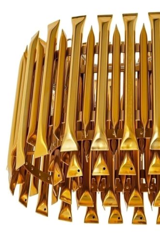 King Home Galliano Long Függőlámpa Sötétarany Alumínium Orgonasípos