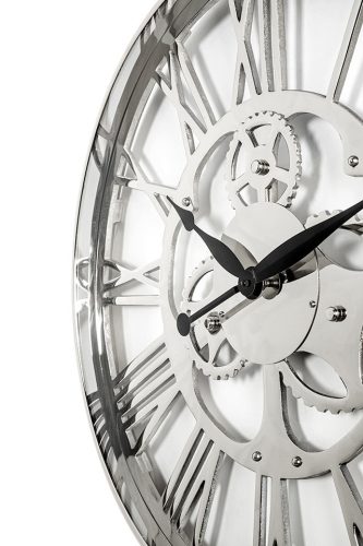 KARE Gear 60 Króm Fogaskerék Falióra