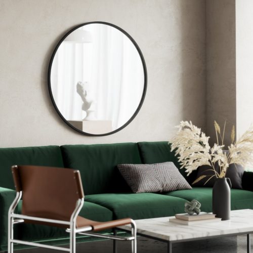 Umbra Hub Kerek Fali Tükör Fekete Gumikeret 94 cm