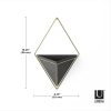 Umbra Trigg Geometrikus Fali Virágtartó Kerámia Fekete-Arany 470752-1137