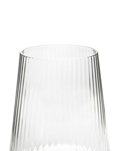 KARE Riffle Átlátszó Üvegpohár Barázdált 440ml