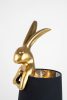 KARE Design Rabbit Arany Nyúl Asztali Lámpa Fekete Lenárnyékolóval