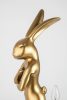 KARE Design Rabbit Aranyozott Nyuszi Asztali Lámpa Fehér Lenburkolattal