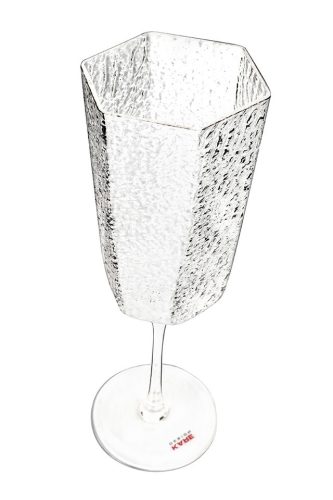 KARE Cascata Kézműves Texturált Borospohár 440ml Átlátszó