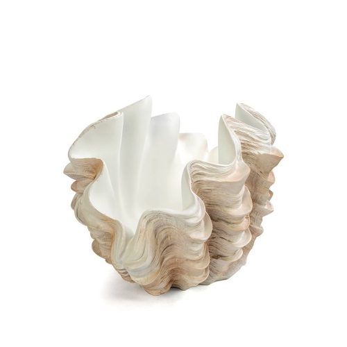 KARE Design Concha Kagylómintás Dekoratív Váza Krémfehér 29 cm