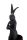 KARE Design Rabbit Asztali Lámpa Fekete Nyuszi 50cm