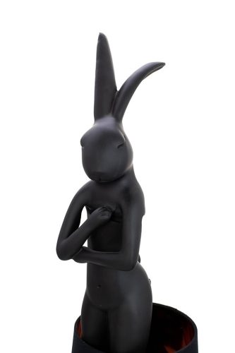 KARE Design Rabbit Asztali Lámpa Fekete Nyuszi 50cm