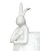 KARE Rabbit Fur Asztali Lámpa Műgyanta Fehér Ezüst 50cm