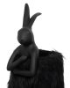 KARE Rabbit Fur Asztali Lámpa 50 cm Fekete Arany Műszőrme