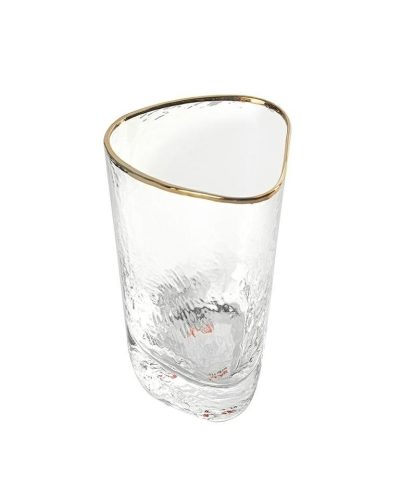 Kare Design Hommage Kézműves Üvegpohár Arany Szegéllyel 450ml