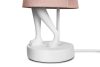 KARE Design Rabbit Asztali Lámpa Fehér Polirezin Rózsaszín Lenvászon Ernyővel 68 cm