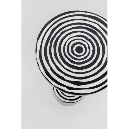 KARE Design Domero Swirl Hipnotikus Mintás Kisasztal Arany