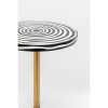 KARE Design Domero Swirl Hipnotikus Mintás Kisasztal Arany