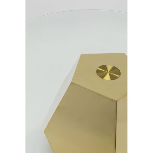 KARE Ricchezza Geometrikus Dohányzóasztal Edzett Üveg Arany