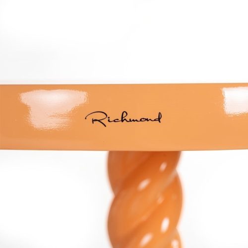 Richmond Rosly Csavart Műgyanta Dohányzóasztal Narancssárga