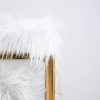 KARE Design Mr. Fluffy Műszőrme Fotel Fehér Arany