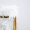 KARE Design Mr. Fluffy Műszőrme Fotel Fehér Arany