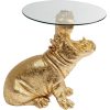 KARE Design HIPPO Arany Víziló Üveglapos Dohányzóasztal