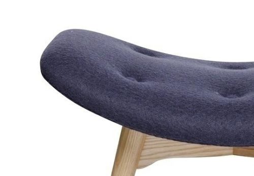 King Home Contour Lábtartó Szürke Szövet Kőrisfa
