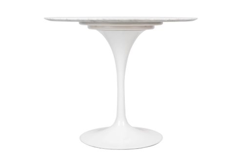 King Home Tulip Marble 90 Kerek Étkezőasztal Carrara Márvány Fehér