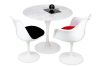King Home Tulip Marble 90 Kerek Étkezőasztal Carrara Márvány Fehér