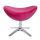 King Home Egg Széles Velvet Lábtartó Fukszia